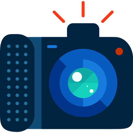 cámara fotográfica Roundicons Flat icono