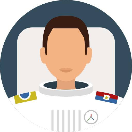 astronaut Roundicons Circle flat icoon