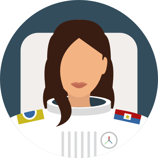 Astronaut Roundicons Circle flat icon