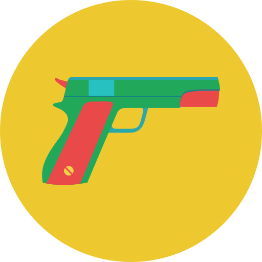Gun Roundicons Circle flat icon