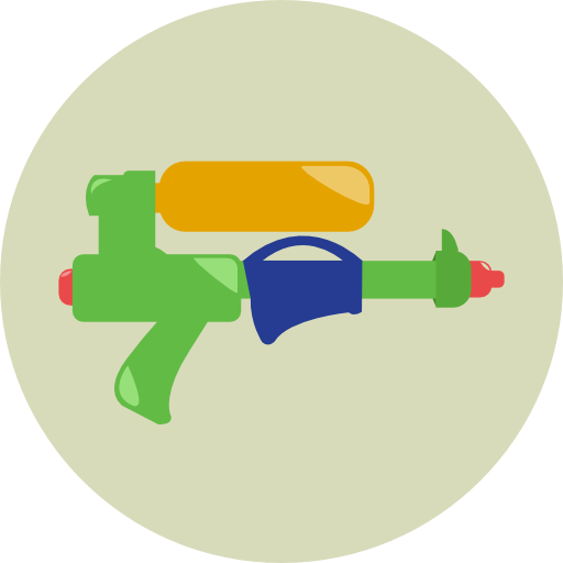 pistola de agua Roundicons Circle flat icono