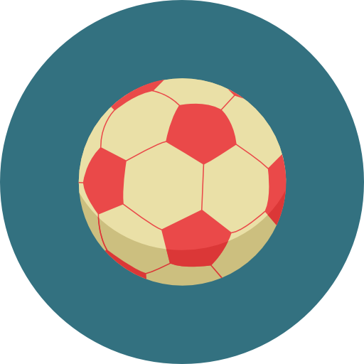 voetbal Roundicons Circle flat icoon