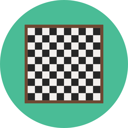 tablero de ajedrez Roundicons Circle flat icono