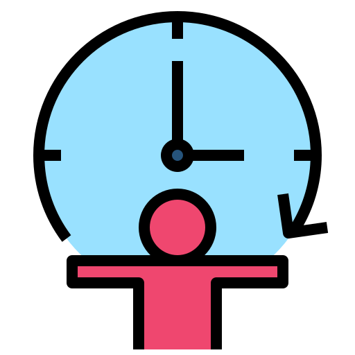 Gestión del tiempo Noomtah Lineal color icono