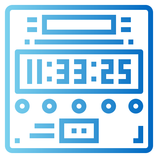 디지털 시계 Smalllikeart Gradient icon