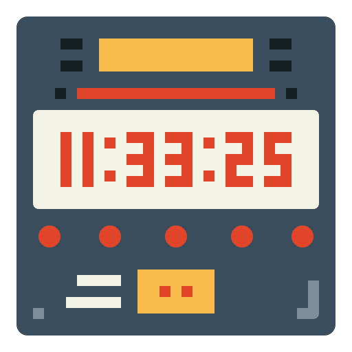 Digital clock Smalllikeart Flat icon