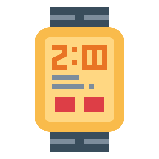 Reloj digital Smalllikeart Flat icono