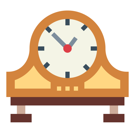 Table clock Smalllikeart Flat icon
