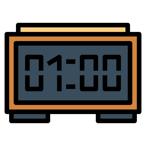 Digital clock Smalllikeart Lineal Color icon