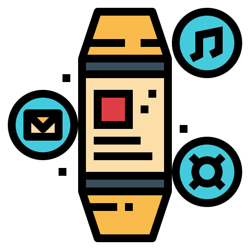 smartwatch Smalllikeart Lineal Color icon