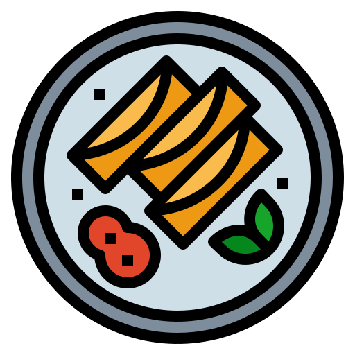 Spring rolls Smalllikeart Lineal Color icon