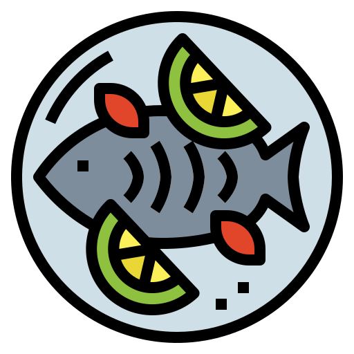 Steamed fish Smalllikeart Lineal Color icon