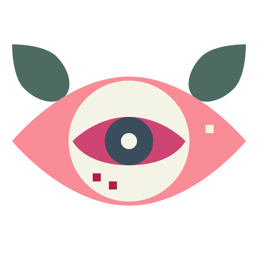 oog Smalllikeart Flat icoon