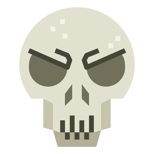 schedel Smalllikeart Flat icoon