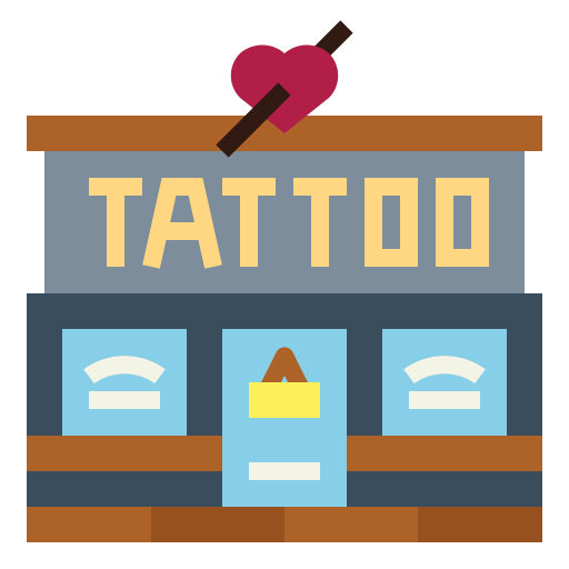 studio tatuażu Smalllikeart Flat ikona