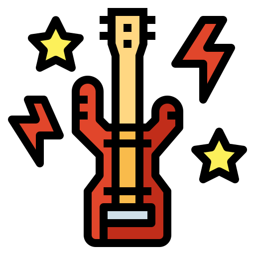 Bass guitar Smalllikeart Lineal Color icon