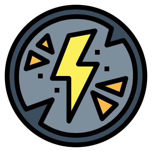 Light bolt Smalllikeart Lineal Color icon