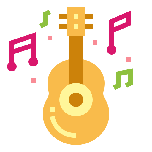 gitarre Smalllikeart Flat icon