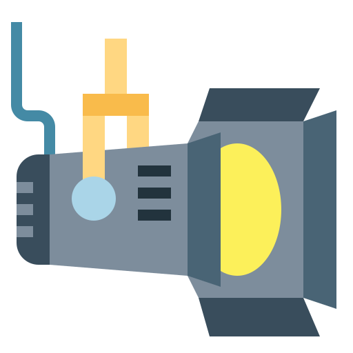 scheinwerfer Smalllikeart Flat icon