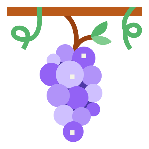druiven Smalllikeart Flat icoon