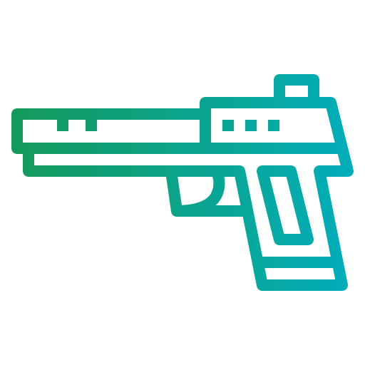 Handgun Smalllikeart Gradient icon