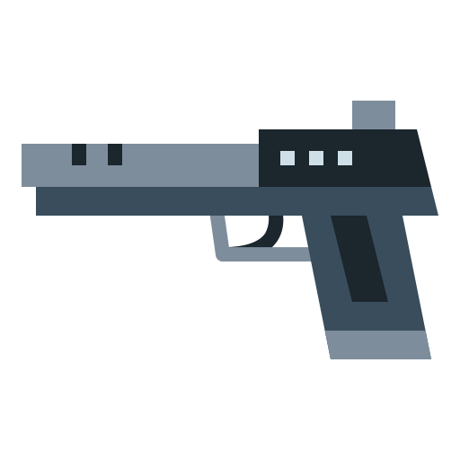 Handgun Smalllikeart Flat icon