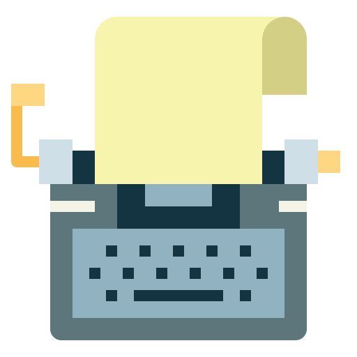 macchina da scrivere Smalllikeart Flat icona