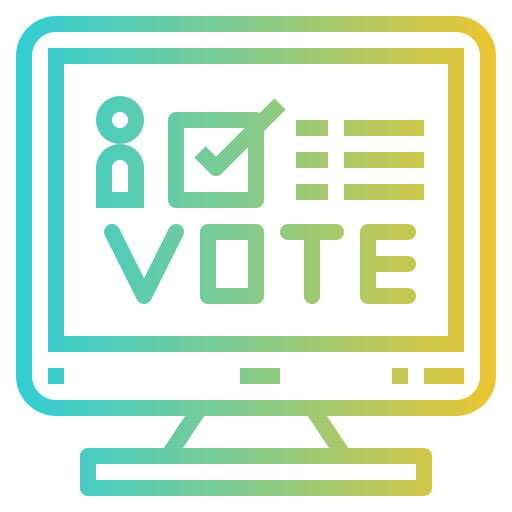 Online voting Smalllikeart Gradient icon