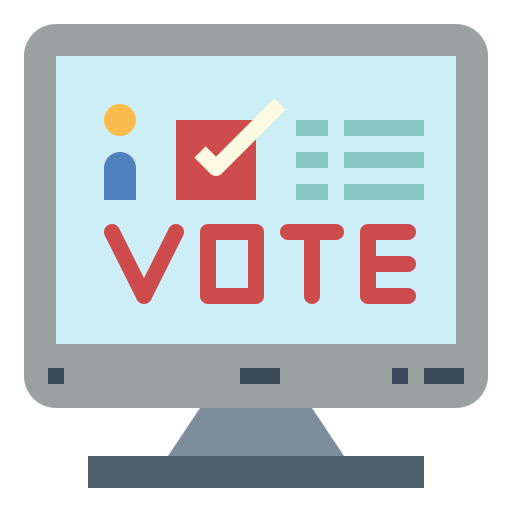 Online voting Smalllikeart Flat icon