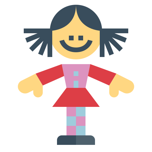 Doll Smalllikeart Flat icon