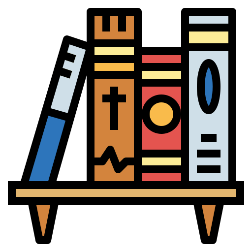 Bookshelf Smalllikeart Lineal Color icon