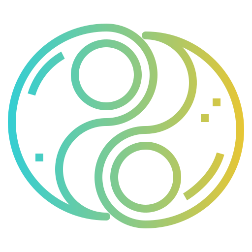 Yin yang Smalllikeart Gradient icon