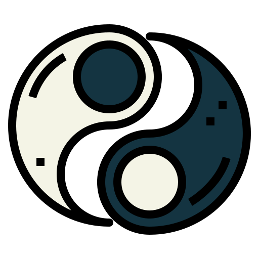 Yin yang Smalllikeart Lineal Color icono