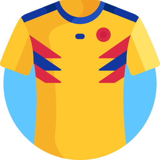 camiseta de fútbol Detailed Flat Circular Flat icono