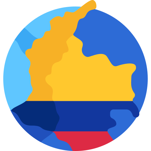 Колумбия Detailed Flat Circular Flat иконка