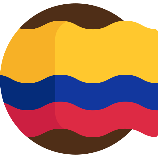 colômbia Detailed Flat Circular Flat Ícone