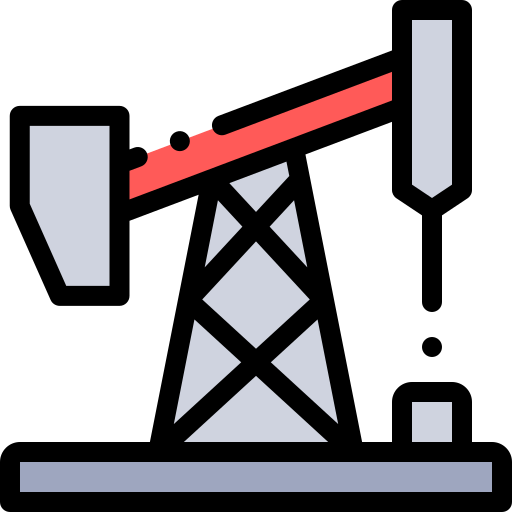 Pumpjack Detailed Rounded Lineal color icon