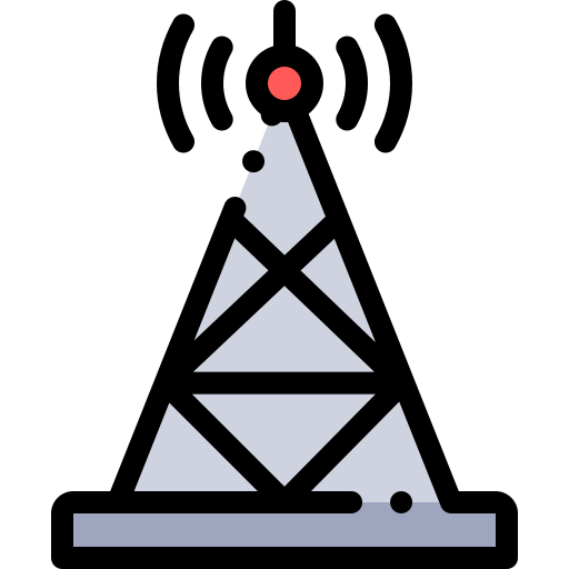 시그널 타워 Detailed Rounded Lineal color icon