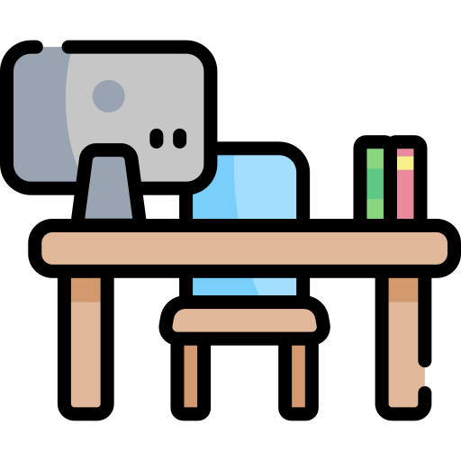 Desk Kawaii Lineal color icon