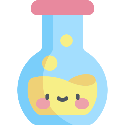 Química Kawaii Flat icono