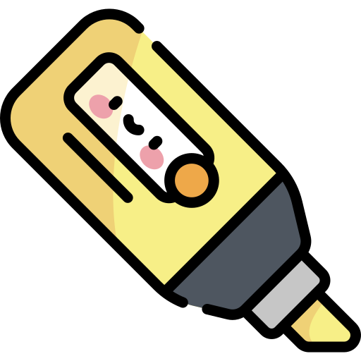 Marker Kawaii Lineal color icon