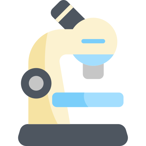 Microscopio Kawaii Flat icono