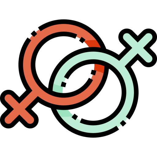 lesbijka Detailed Straight Lineal color ikona