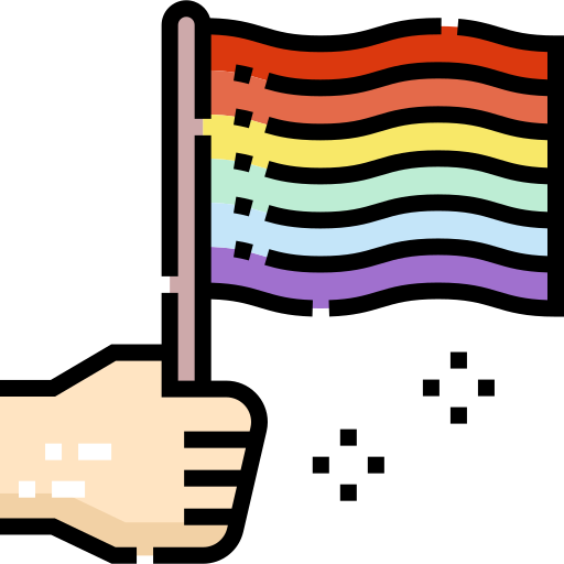 Радужный флаг Detailed Straight Lineal color иконка