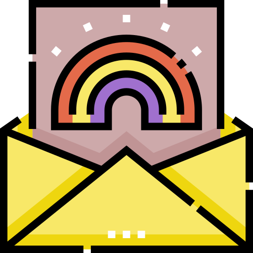 Письмо Detailed Straight Lineal color иконка