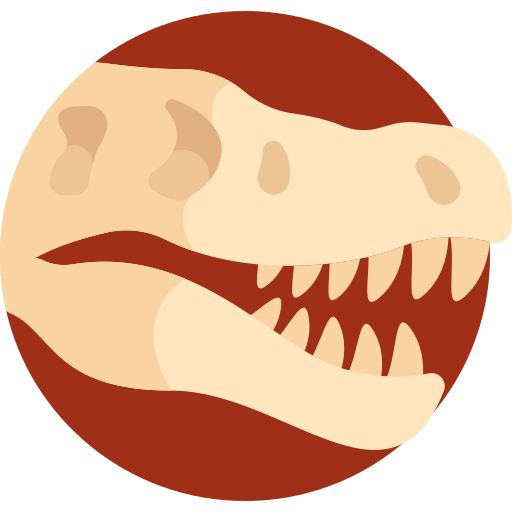 dinozaur Detailed Flat Circular Flat ikona