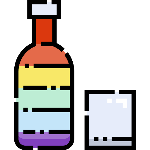 Алкоголь Detailed Straight Lineal color иконка