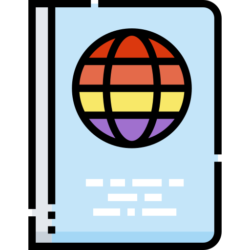 Заграничный пасспорт Detailed Straight Lineal color иконка