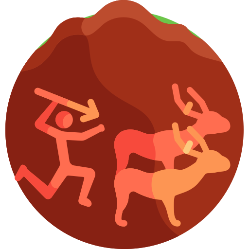 Cave painting Detailed Flat Circular Flat icon