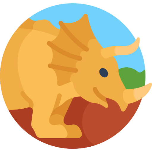 Triceratops Detailed Flat Circular Flat icono